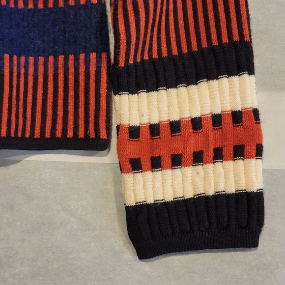 Tory Burch Striped Scoop Neck Wool Sweater Women's Small - Picture 5 of 13